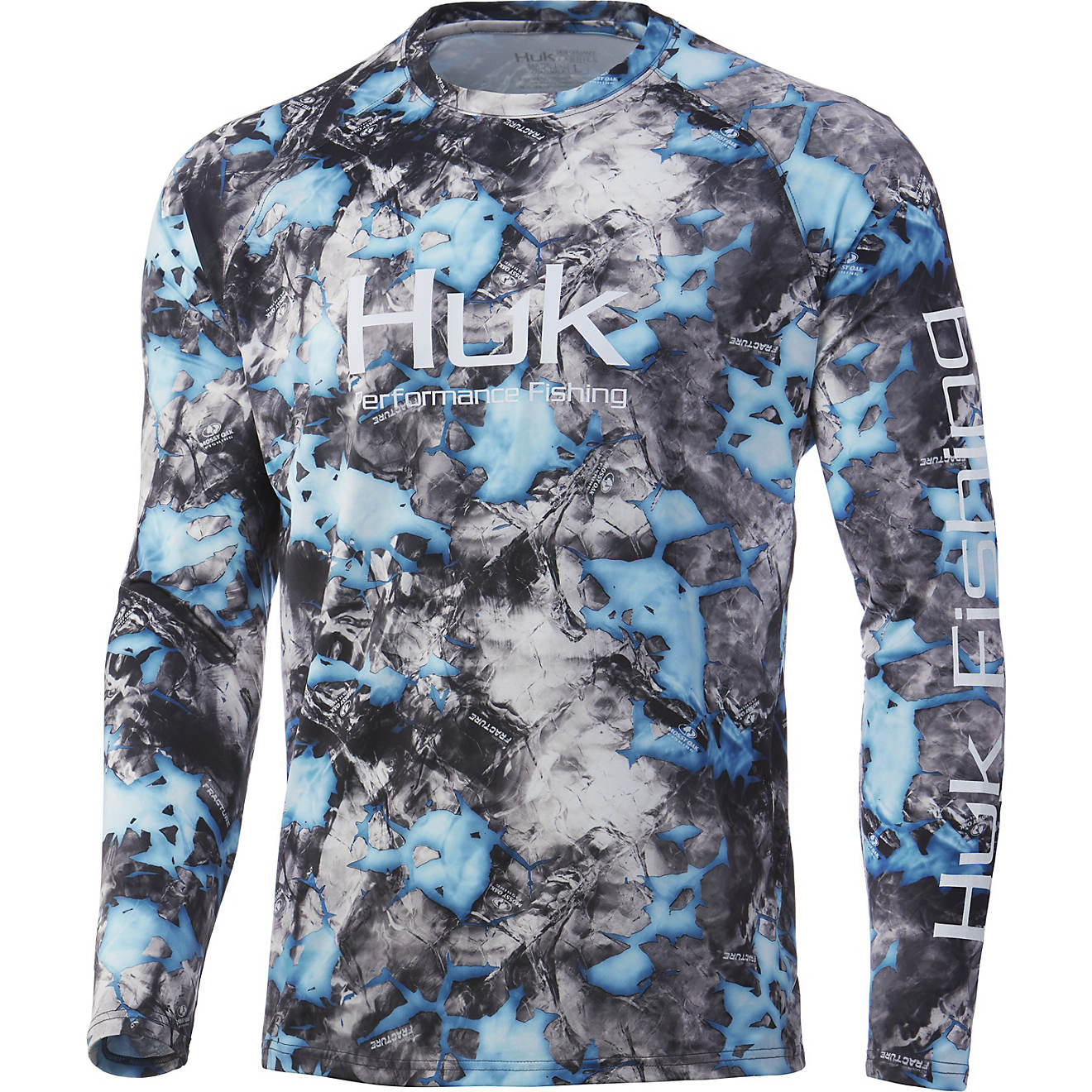 Huk Men's Vented Fracture Pursuit Graphic Long Sleeve T-shirt                                                                    - view number 1