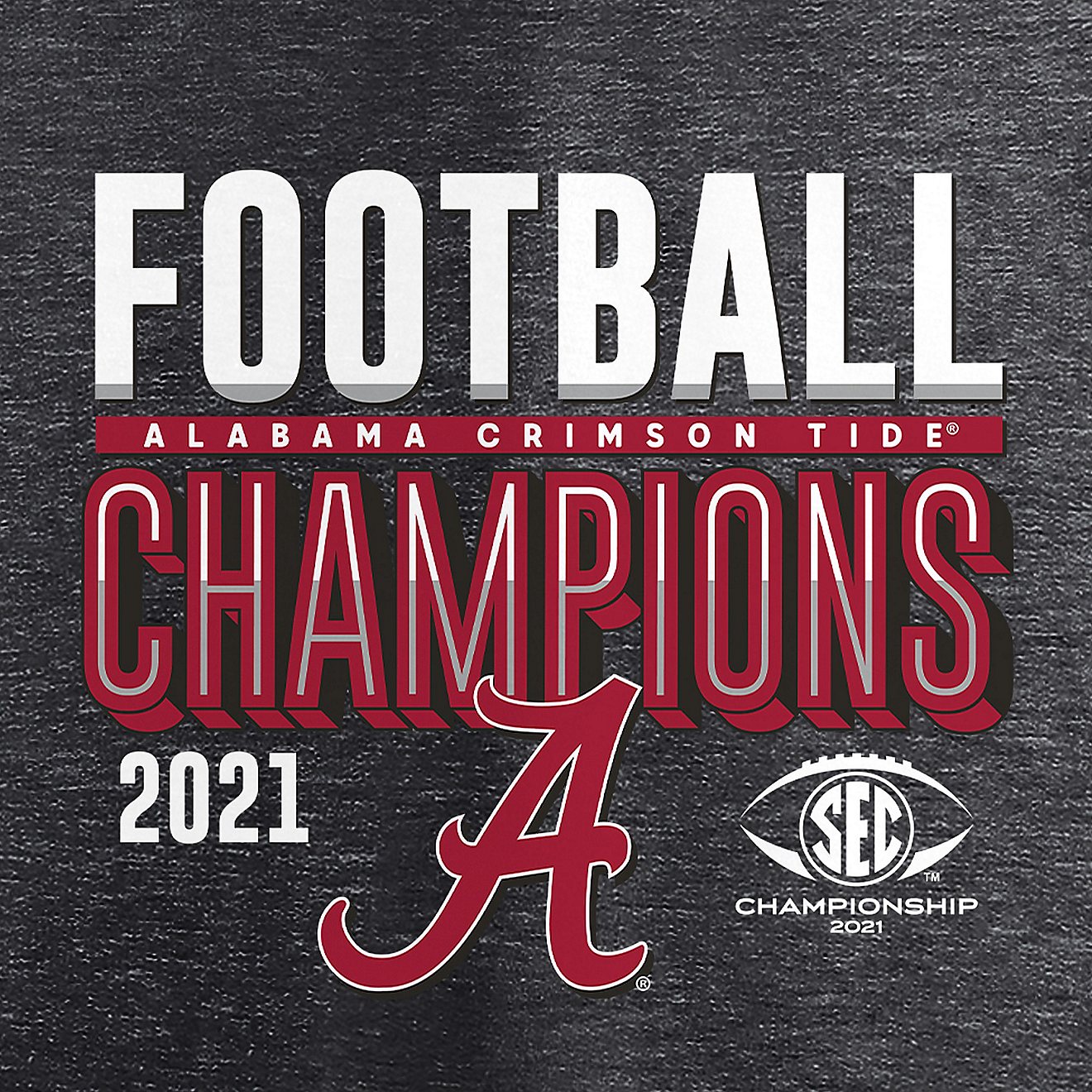University of Alabama Men's 2021 SEC Champs Locker Room Short Sleeve T-shirt                                                     - view number 4