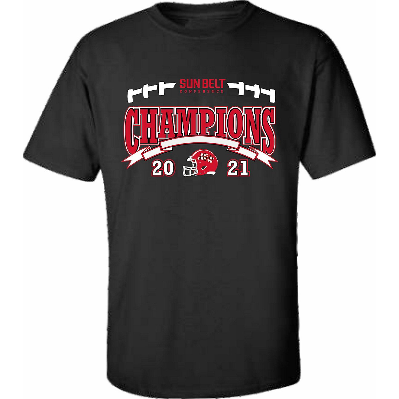 Bayou Apparel Men's University of Louisiana at Lafayette '21 Sun Belt Conference Champs Locker Room Graphic T-shirt              - view number 1