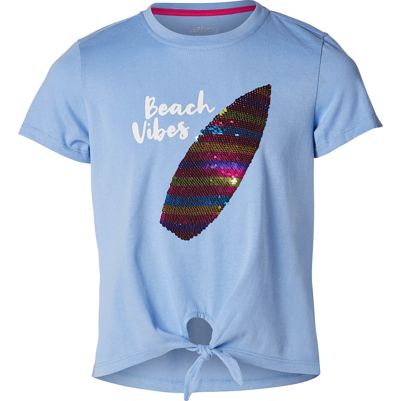 BCG Girls’ Beach Vibes Tie T-shirt                                                                                             - view number 1