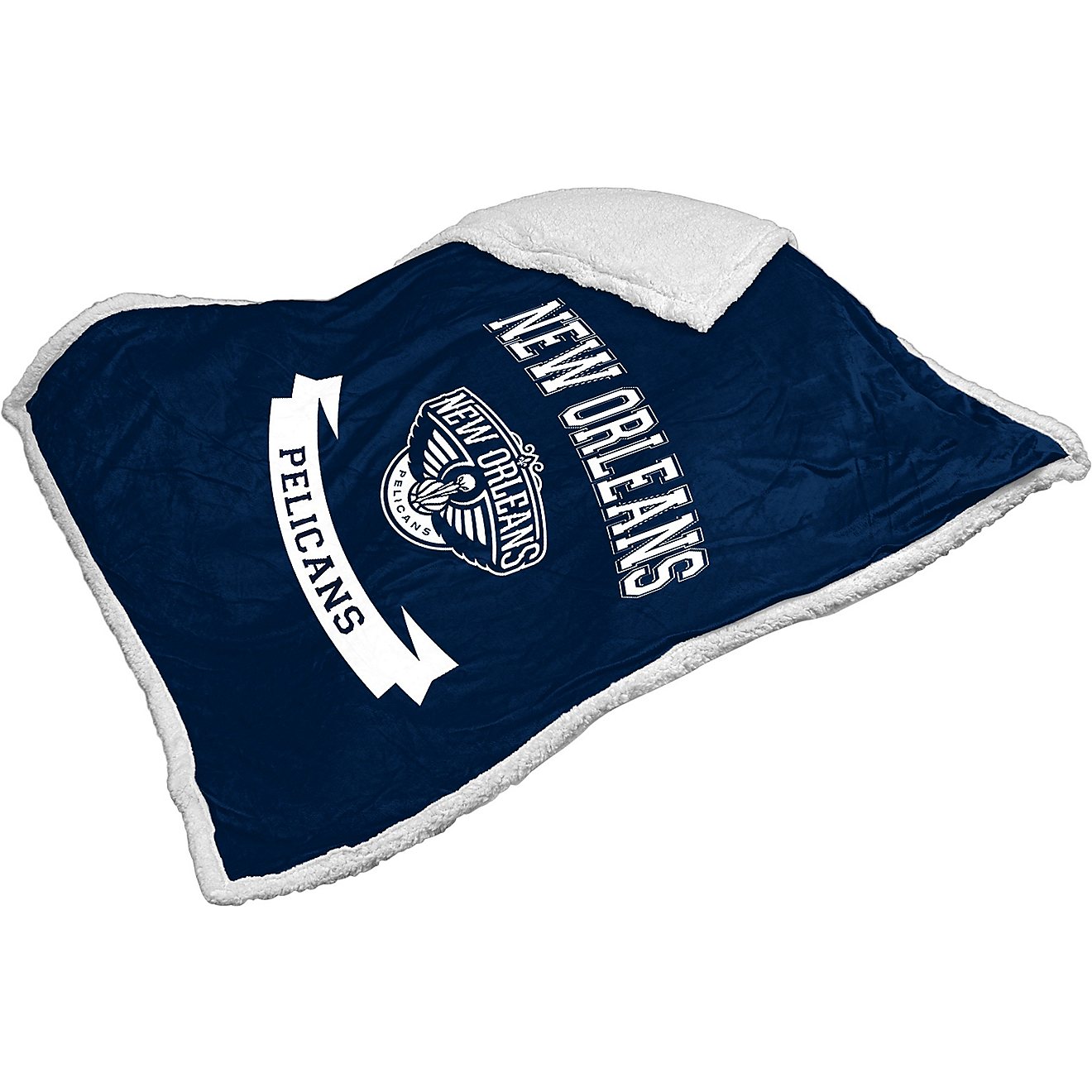 Logo Brands New Orleans Pelicans Printed Silk Touch Sherpa Blanket                                                               - view number 1