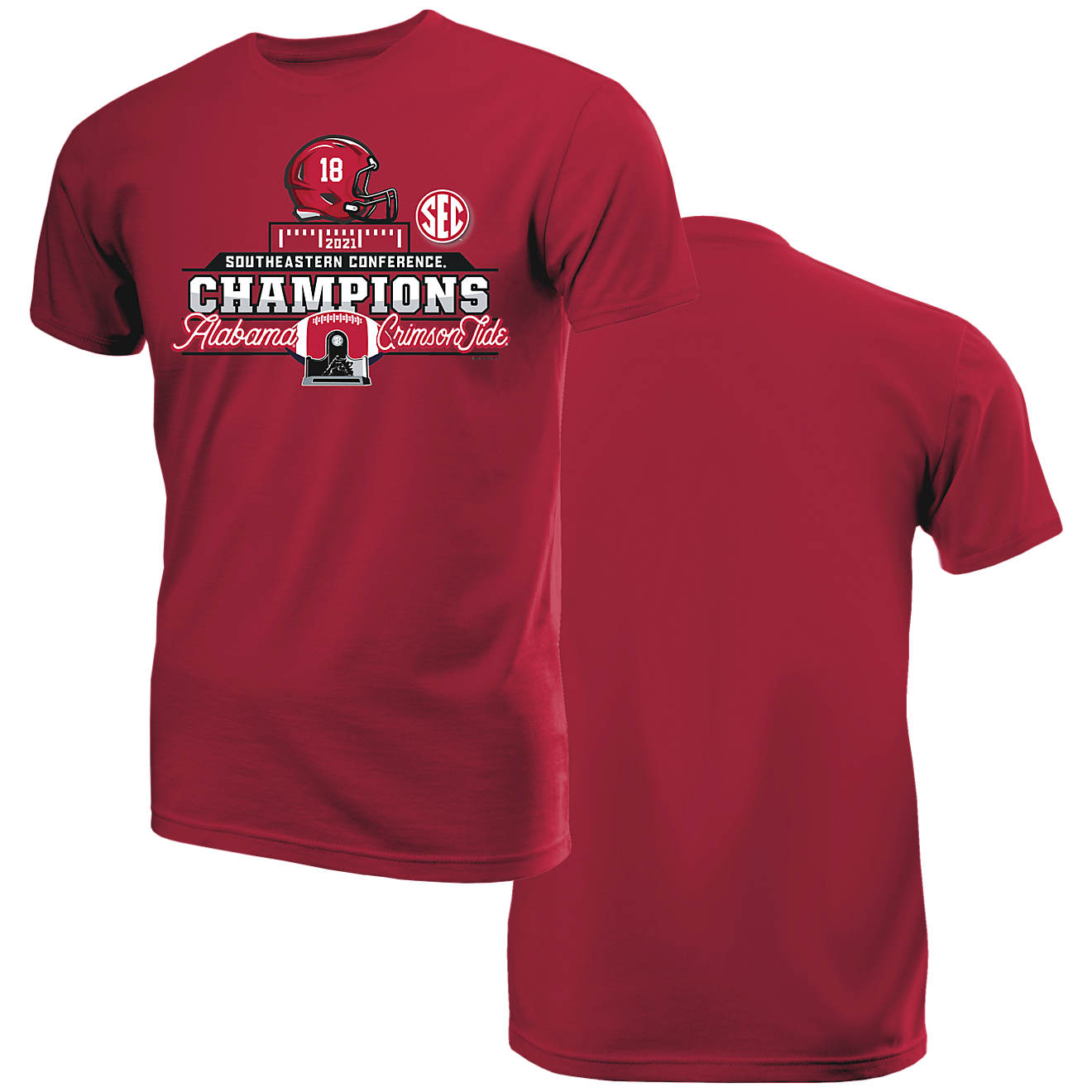 New World Graphics Men's University of Alabama 2021 SEC Champs Short Sleeve T-shirt                                              - view number 1