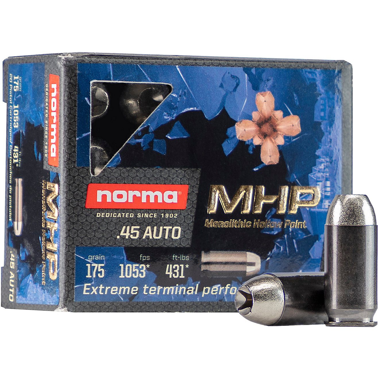 Norma USA Monolithic Hollow Point .45 Automatic 175-Grain Ammunition - 20 Rounds                                                 - view number 2