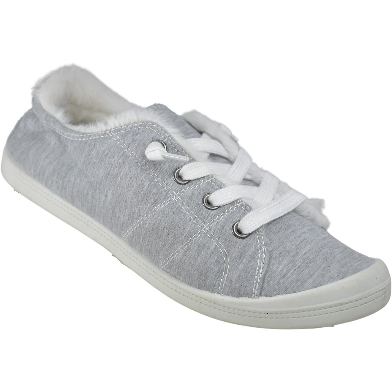 Shaboom Women's Canvas Shoes w/ Long Fur                                                                                         - view number 2