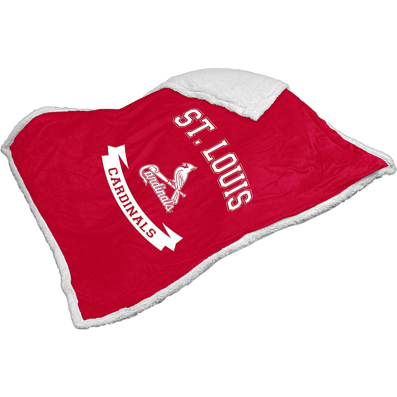 Logo Brands St. Louis Cardinals Printed Silk Touch Sherpa Blanket                                                                - view number 1