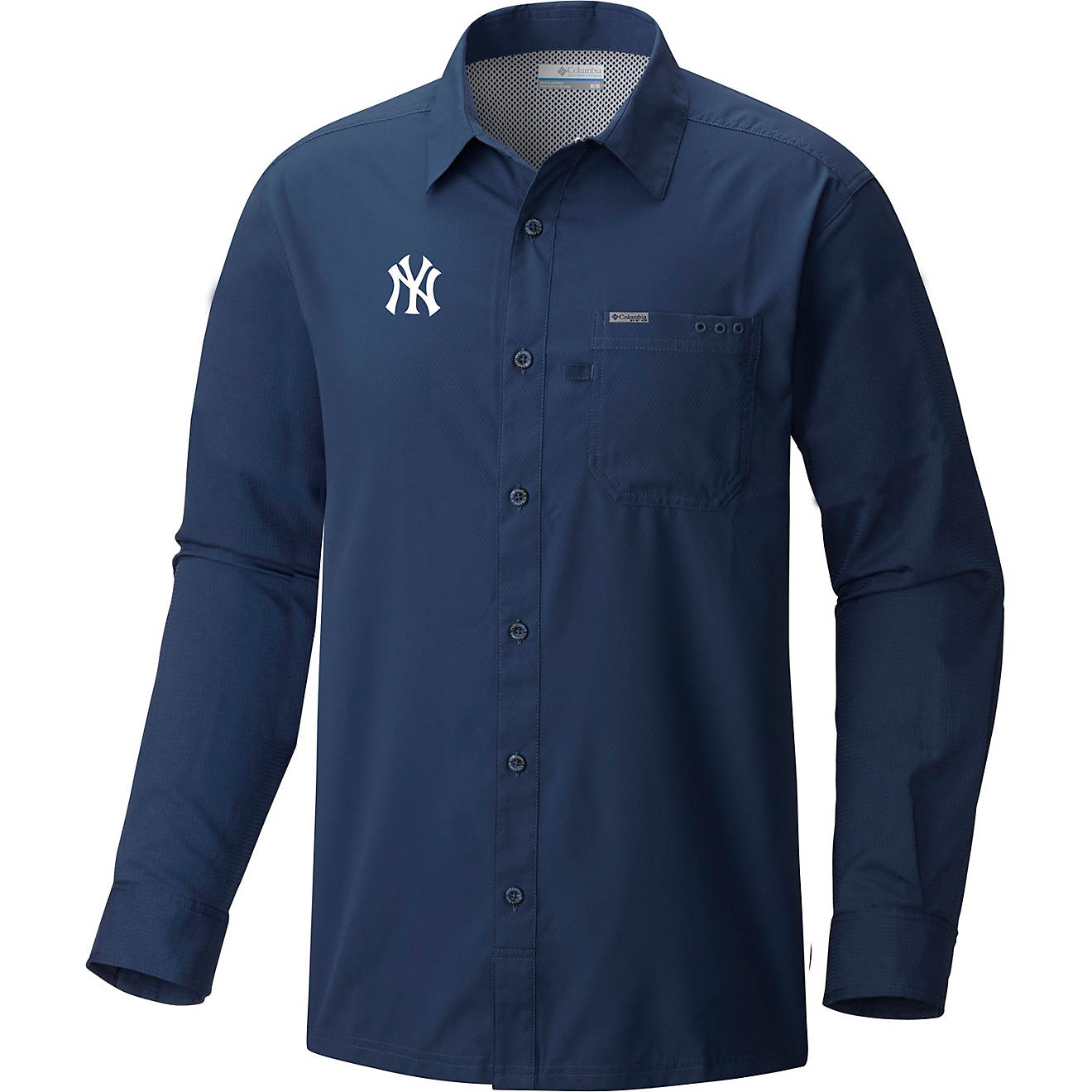 Columbia Sportswear Men's New York Yankees PFG Slack Tide Long Sleeve Shirt                                                      - view number 1