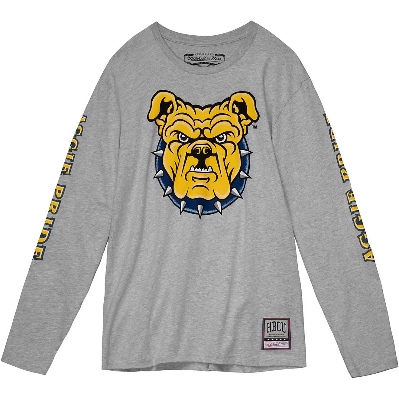 Mitchell & Ness Men's North Carolina A&T University Pride Long Sleeve T-shirt                                                    - view number 1
