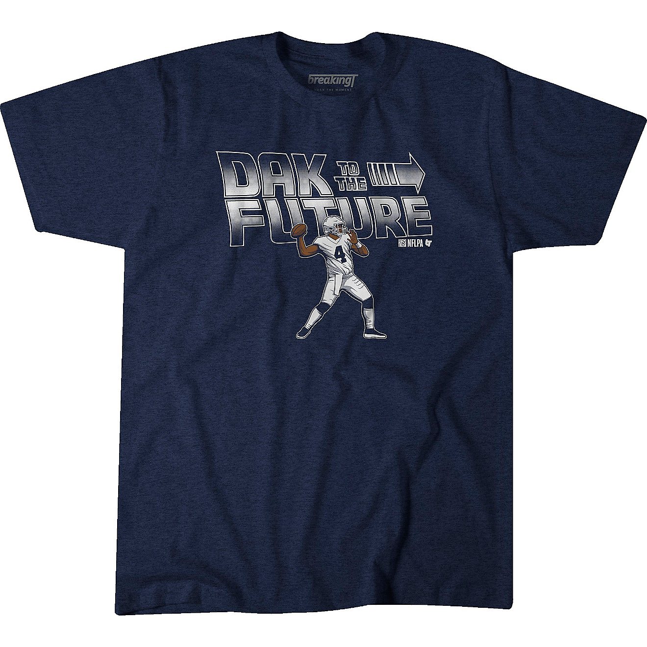 Breaking T Men's Dallas Cowboys Prescott Dak to the Future Graphic T-shirt                                                       - view number 1