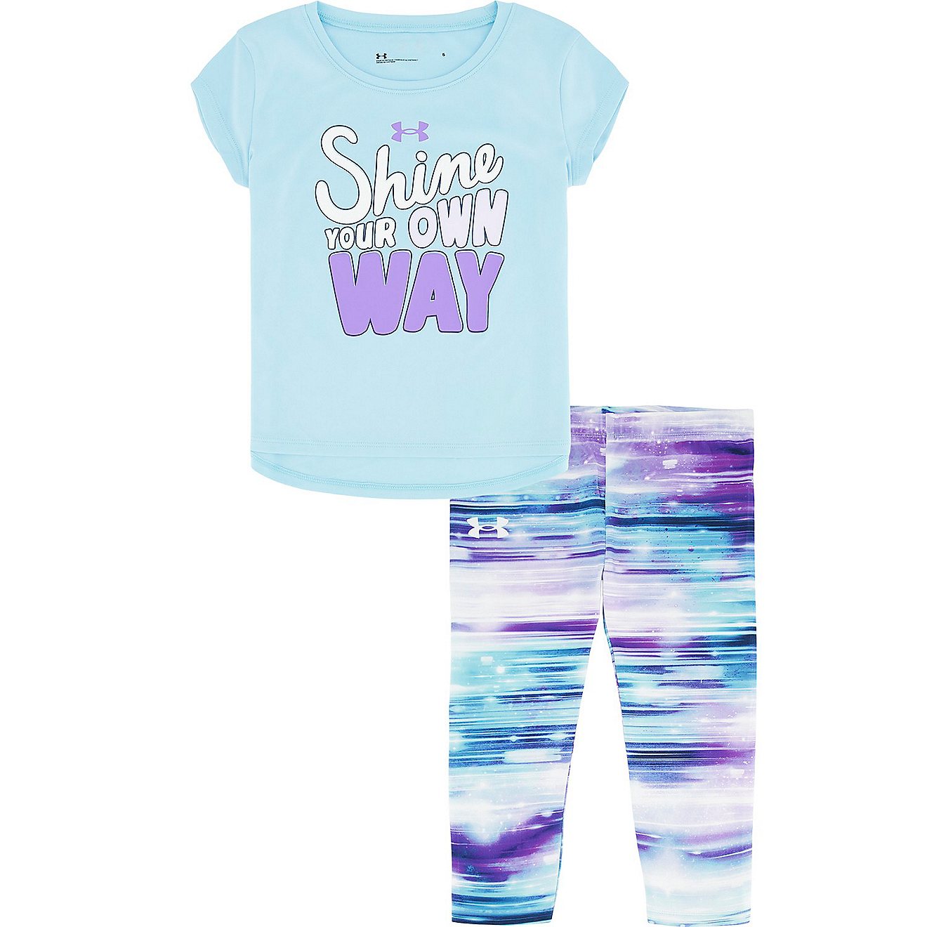Under Armour Toddler Girls' 2-Piece Shine T-shirt and Printed Leggings Set                                                       - view number 1
