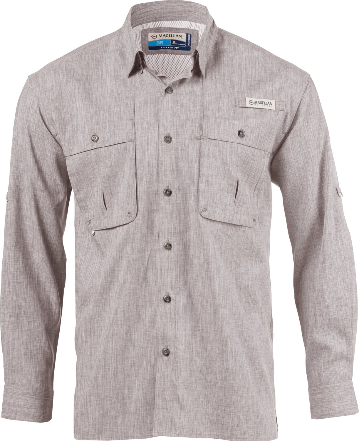 Magellan Outdoors Men's Aransas Pass Mini Check Long Sleeve Fishing Shirt 2xl for sale online 