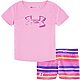 Under Armour Toddler Girls' 2-Piece Bouncy Shirt and Striped Shorts Set                                                          - view number 1 image