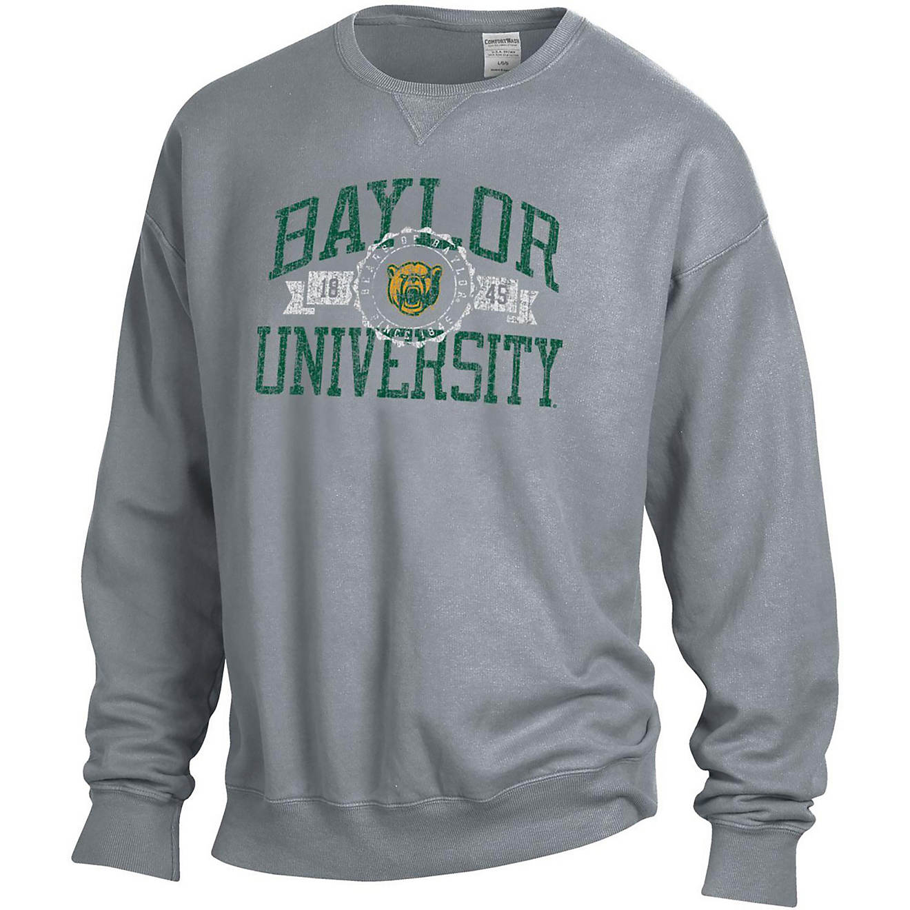 Comfort Wash Men's Baylor University Seal Crew Sweatshirt                                                                        - view number 1