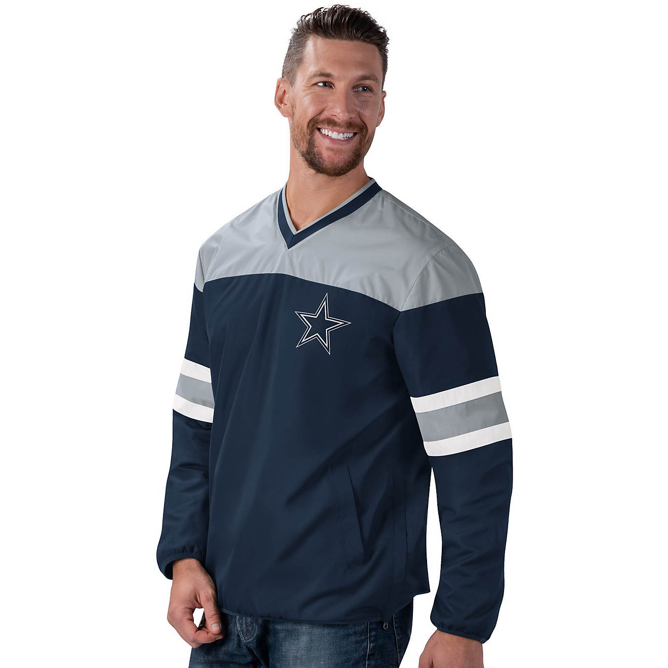 G-III Sports Men's Dallas Cowboys Leadoff V-Neck Pullover Sweatshirt                                                             - view number 1