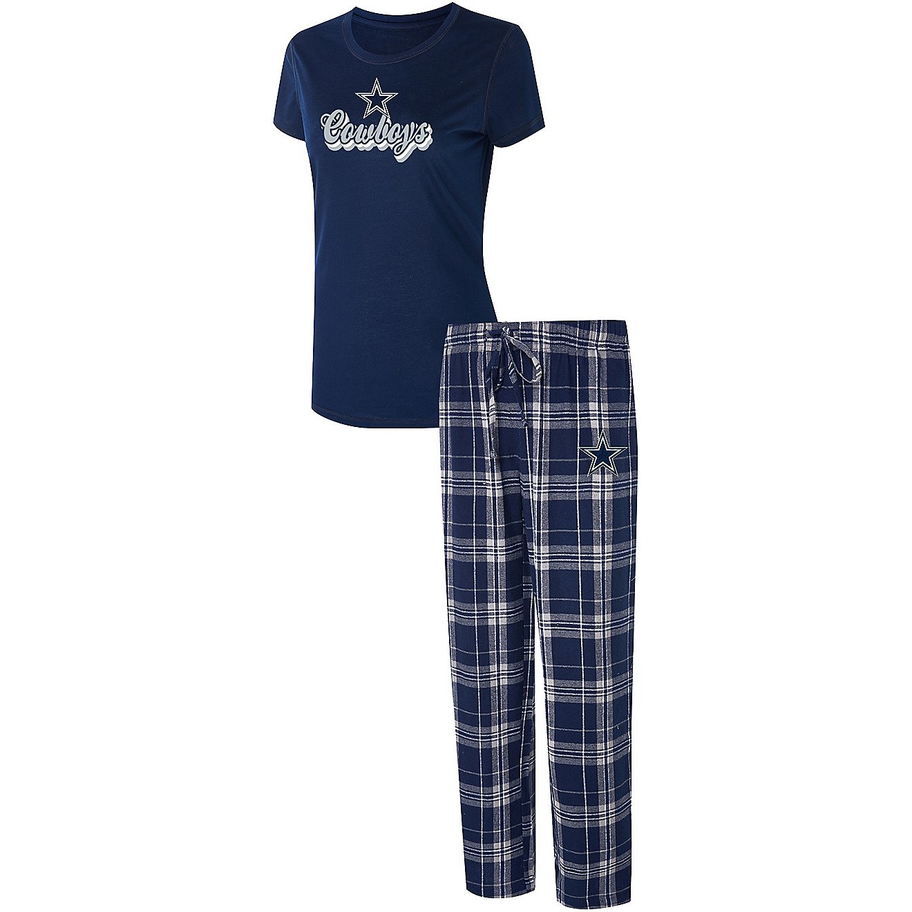 Concepts Sport Women's Dallas Cowboys Ethos Flannel Pant And T-shirt Set                                                         - view number 1