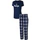 Concepts Sport Women's Dallas Cowboys Ethos Flannel Pant And T-shirt Set                                                         - view number 1 image