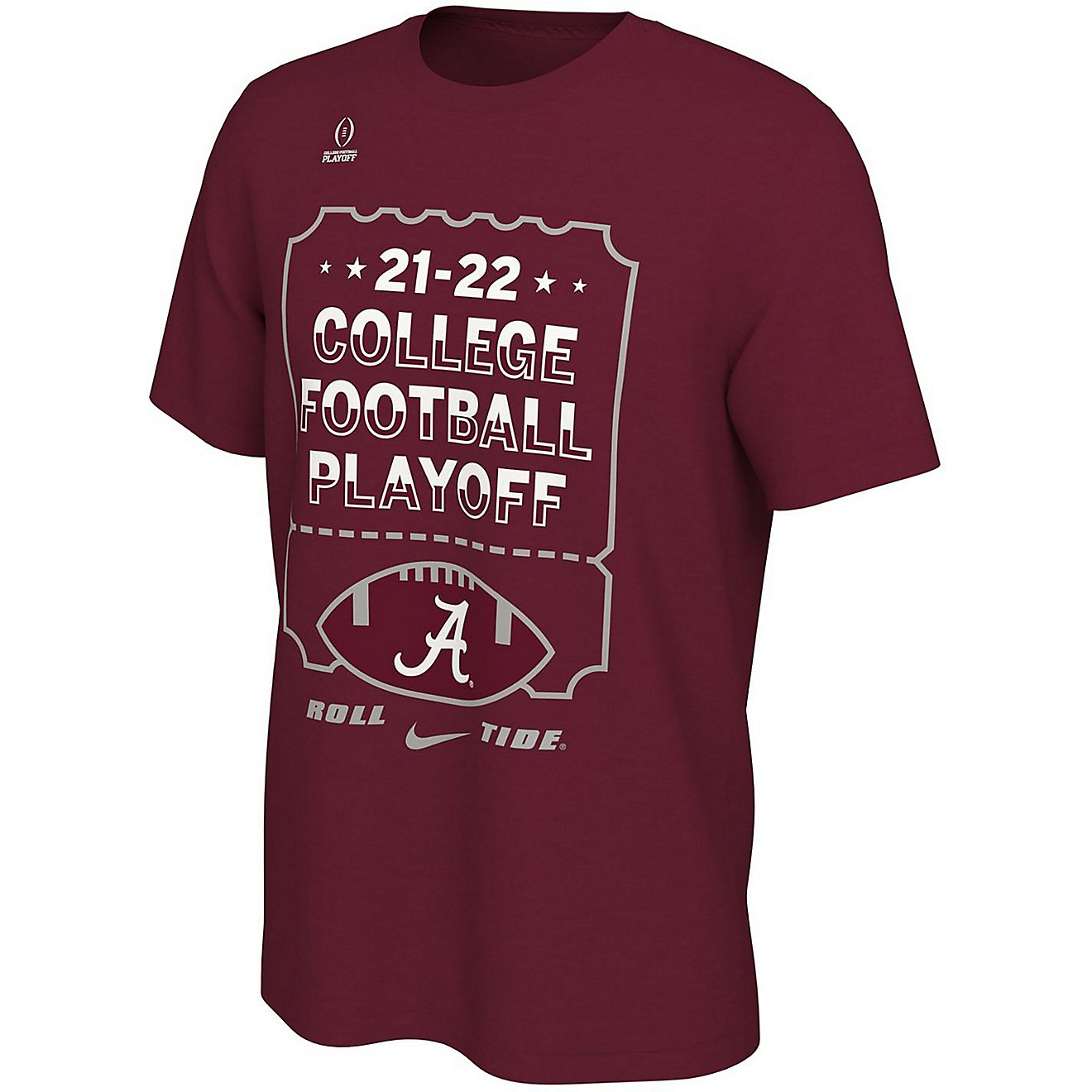 Nike Men's University of Alabama 2021 CFP Bound Playoff Ticket Short Sleeve T-shirt                                              - view number 1