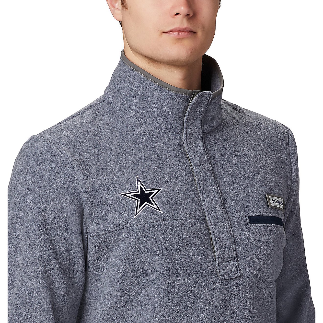 Columbia Sportswear Men's Dallas Cowboys Harborside Fleece Half-Zip Pullover                                                     - view number 2