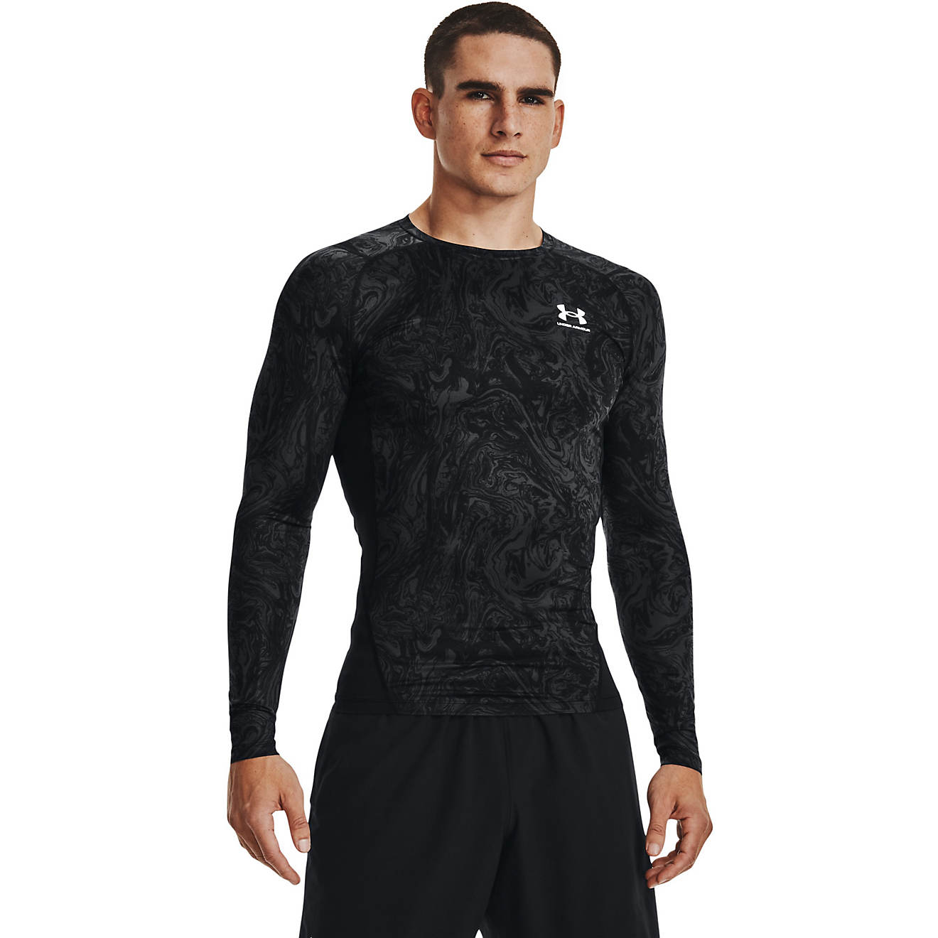Under Armour Men's HeatGear Armour Compression Print Long Sleeve T-shirt                                                         - view number 1