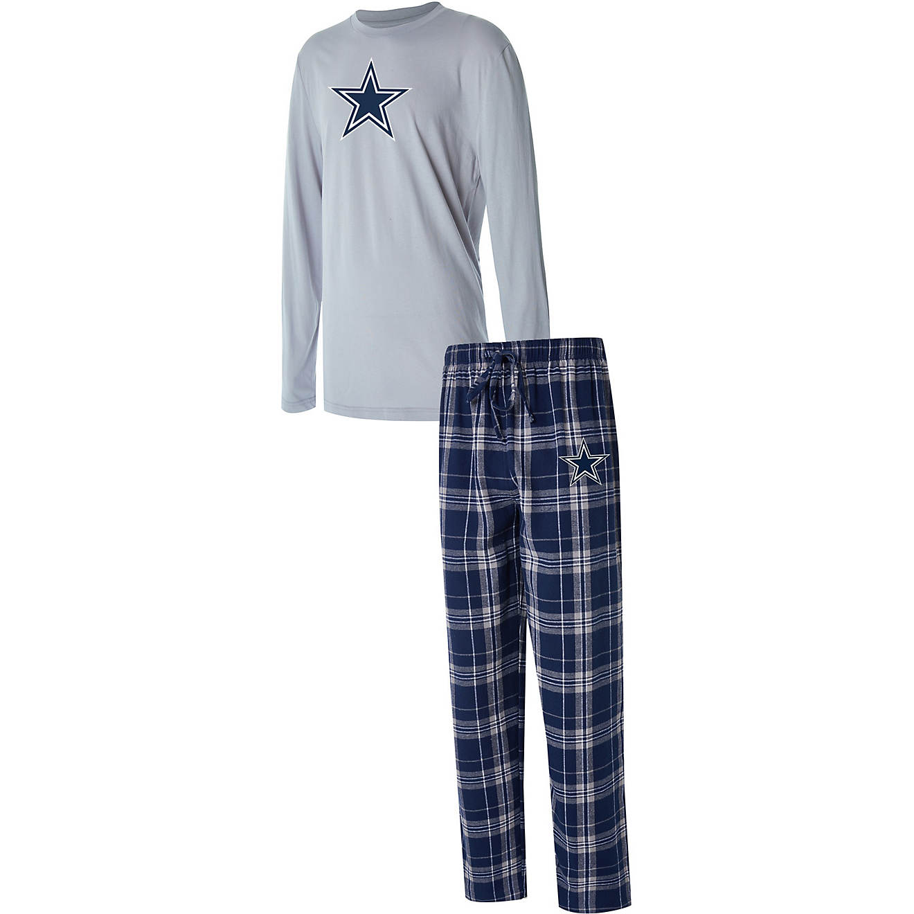Concept Sports Men's Dallas Cowboys Long Sleeve Top and Plaid Pants Set                                                          - view number 1