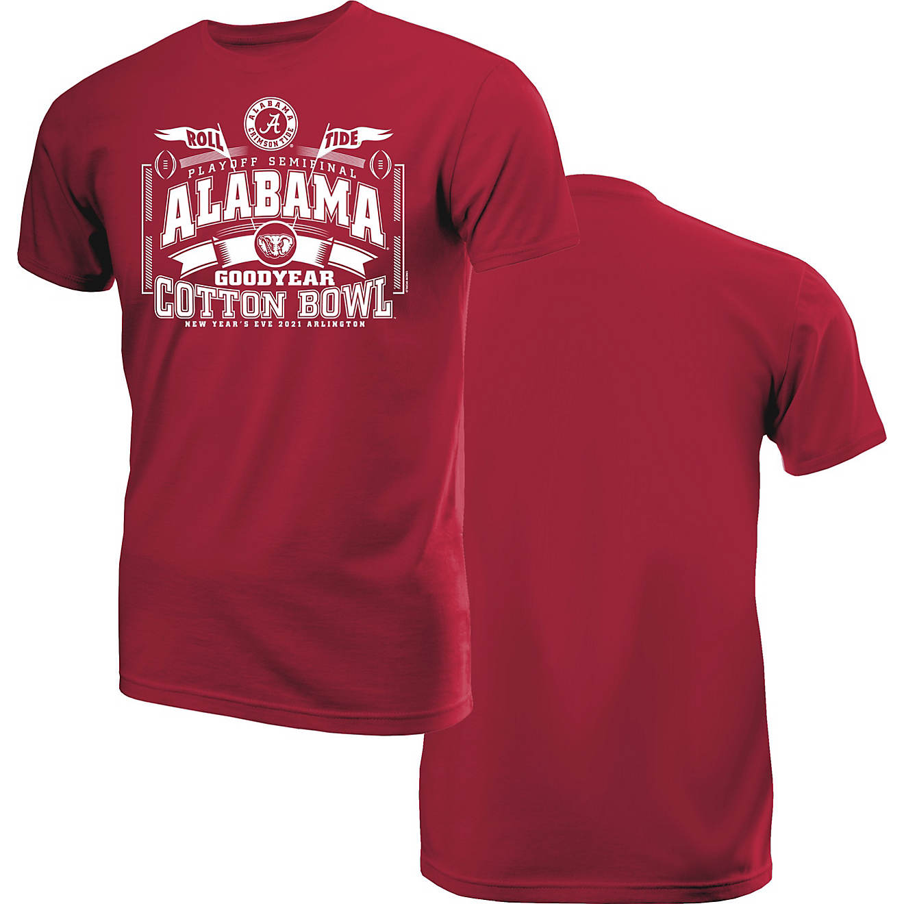 New World Graphics Men's University of Alabama 2021 Cotton Bowl Short Sleeve T-shirt                                             - view number 1