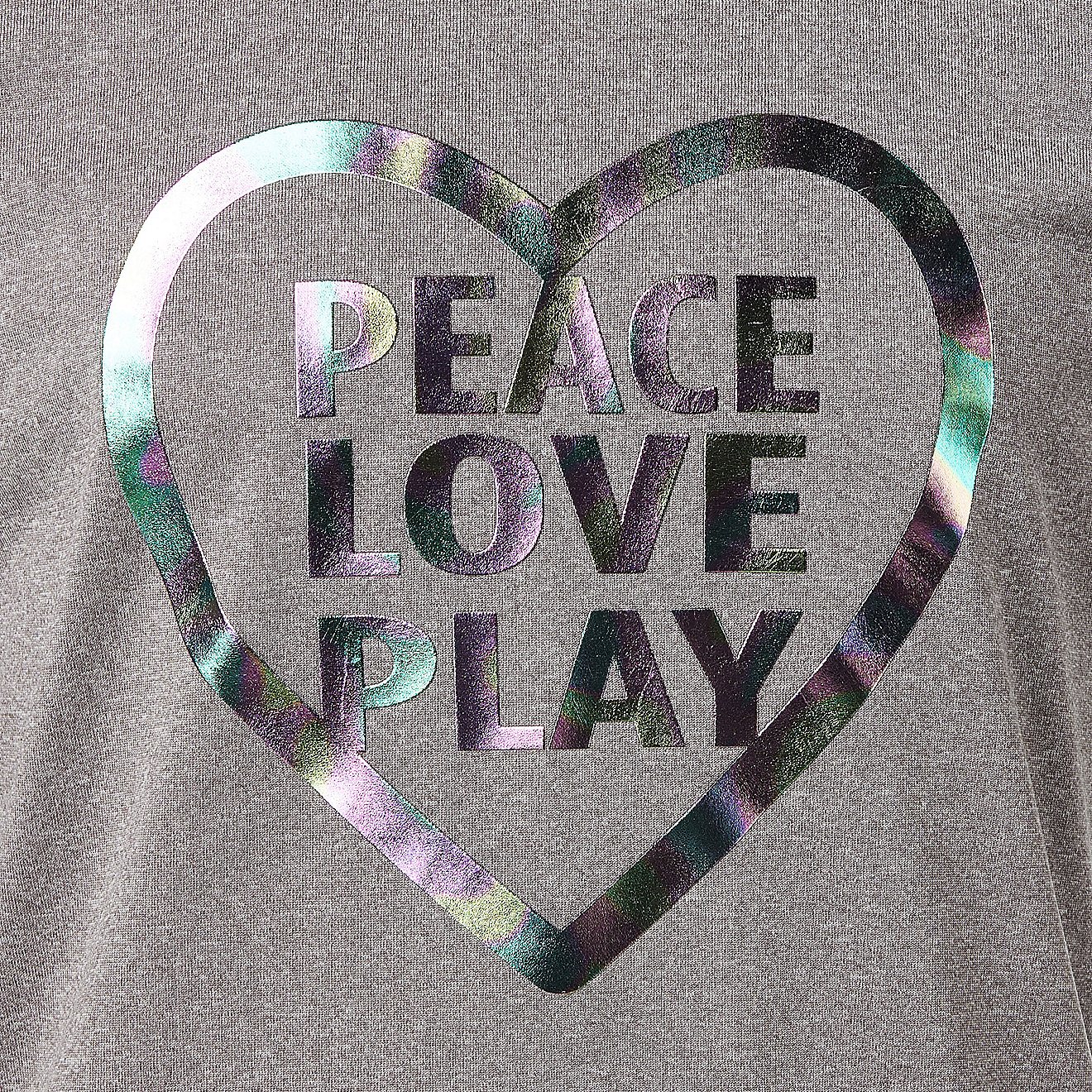 BCG Girls' Turbo Peace Love Play GFX Short Sleeve T-shirt                                                                        - view number 3