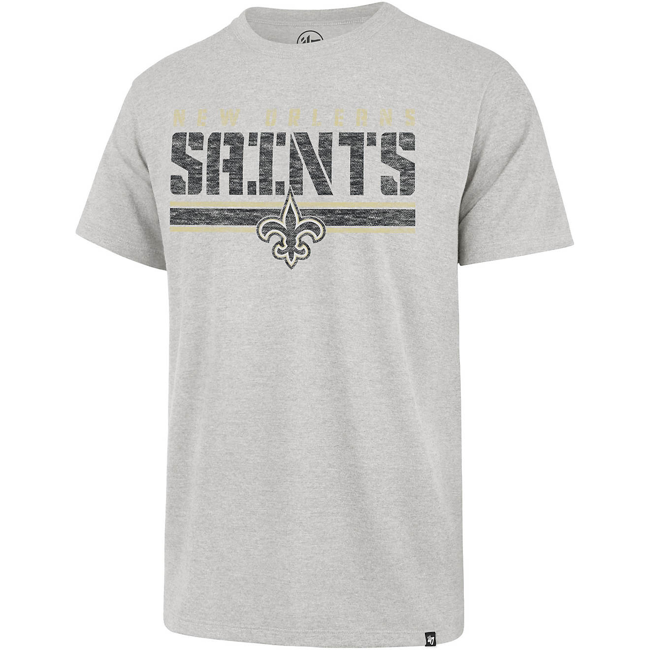 '47 Men's New Orleans Saints Stripe Thru Franklin Short Sleeve T-shirt                                                           - view number 1