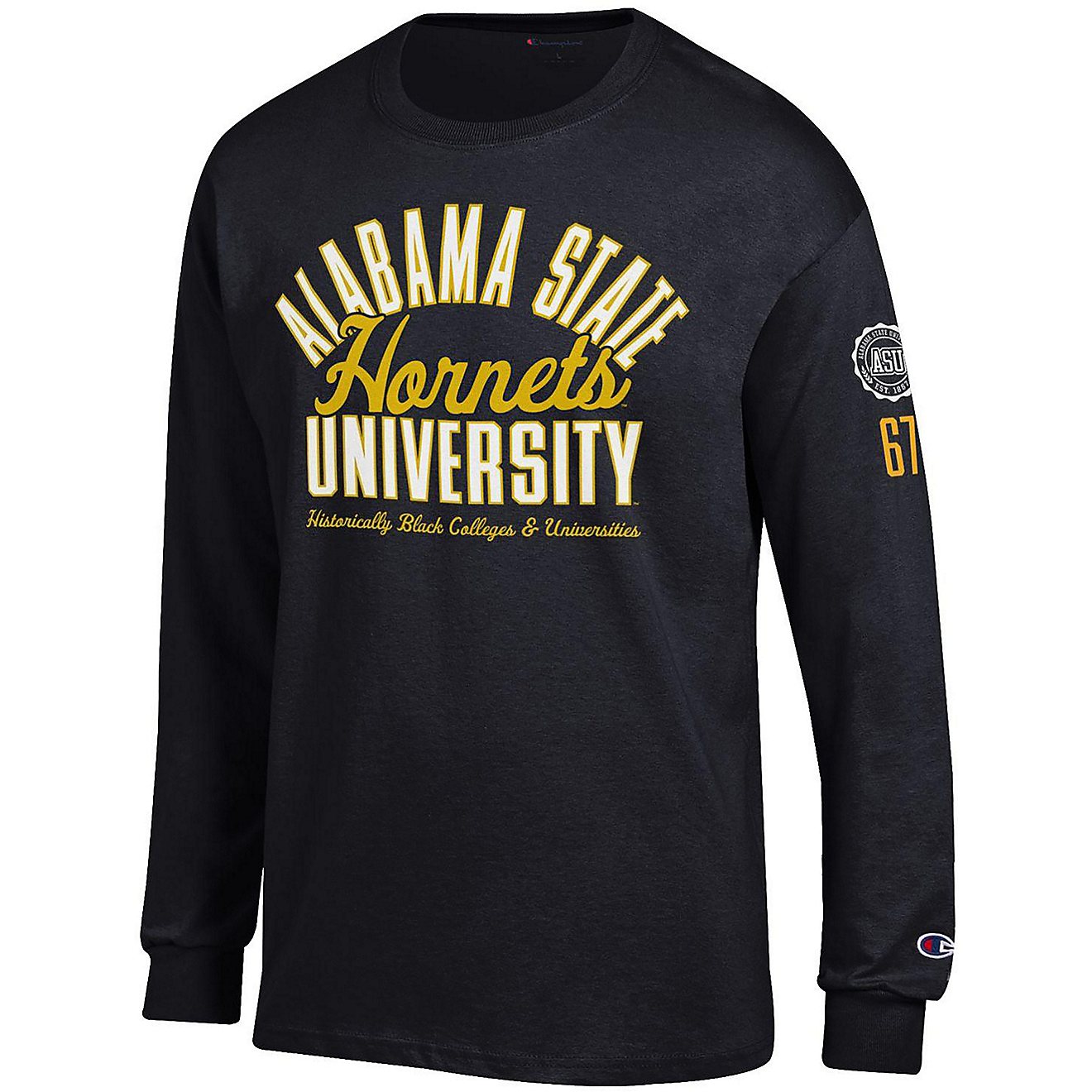 Champion Men's Alabama State University Team Arch Long Sleeve Hit T-shirt                                                        - view number 1