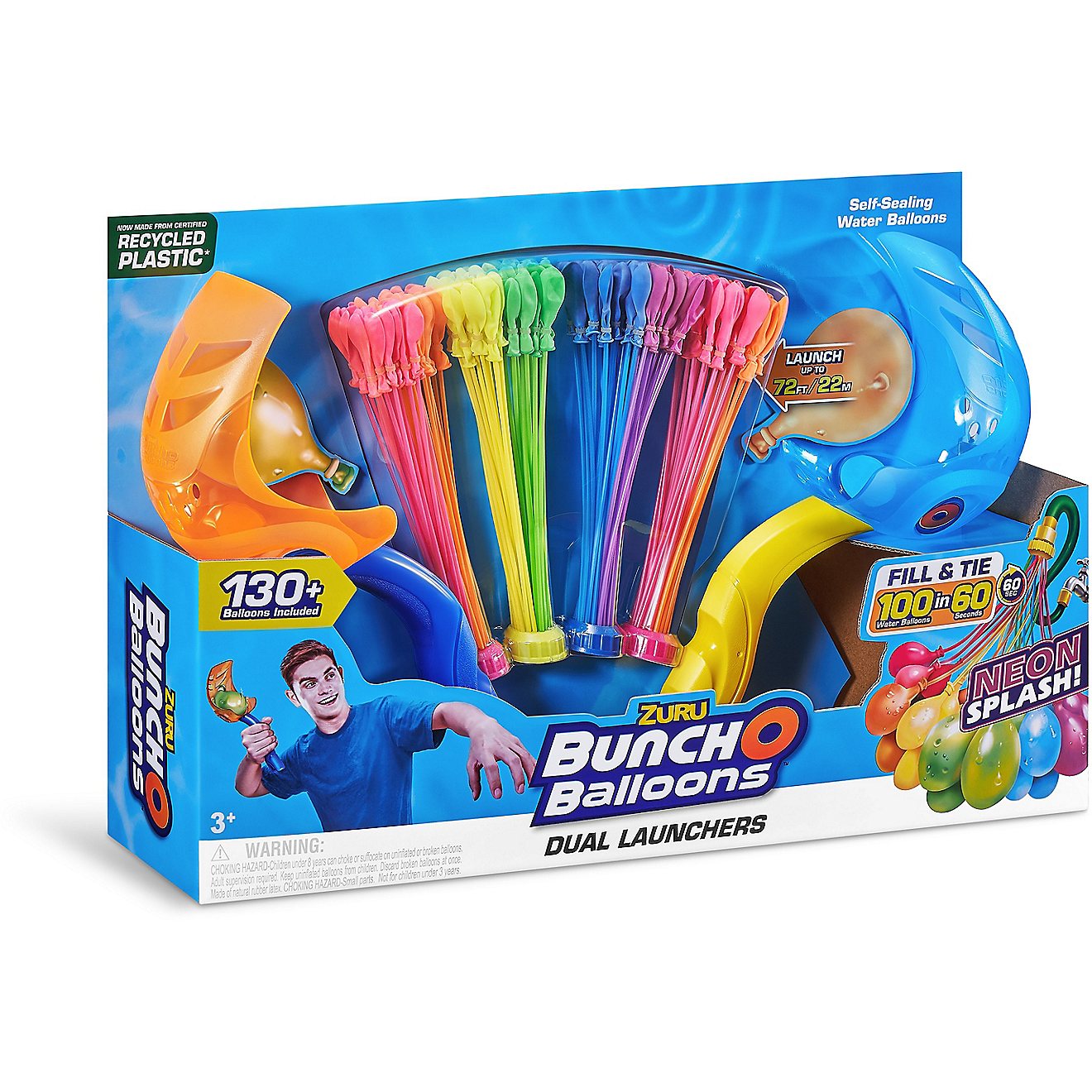 ZURU Dual Launcher Neon Splash Bunch O Balloons 4-Pack                                                                           - view number 2