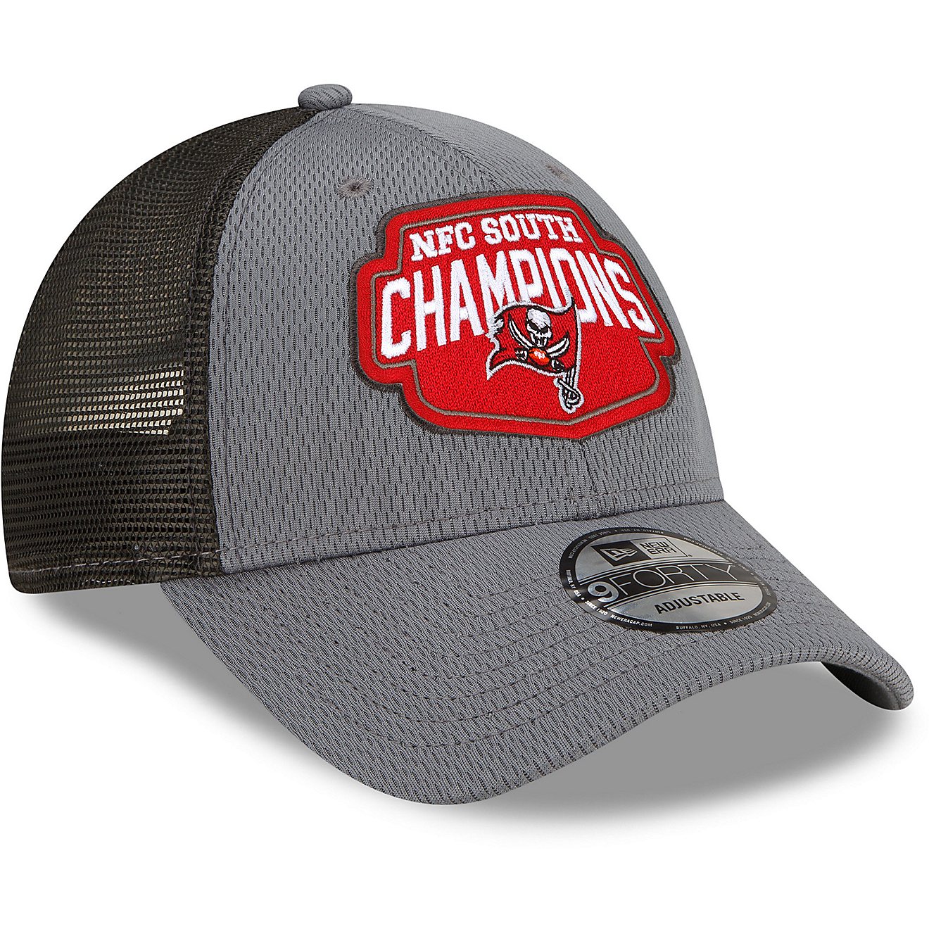 New Era Men's Tampa Bay Buccaneers 2021 NFL Division Champs Locker Room 9FORTY Cap                                               - view number 10