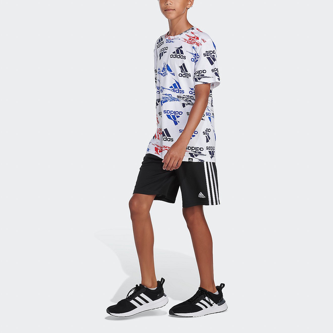 adidas Boys’ Glitchy Allover Print T-shirt                                                                                     - view number 4