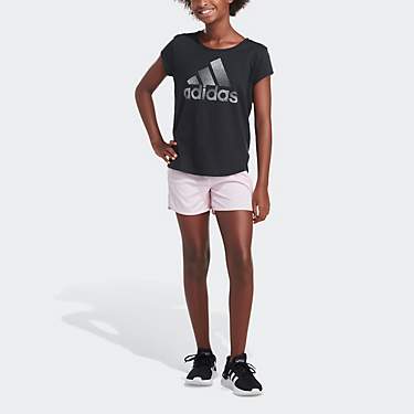 adidas Girls' Stripe Mesh 22 Shorts                                                                                             