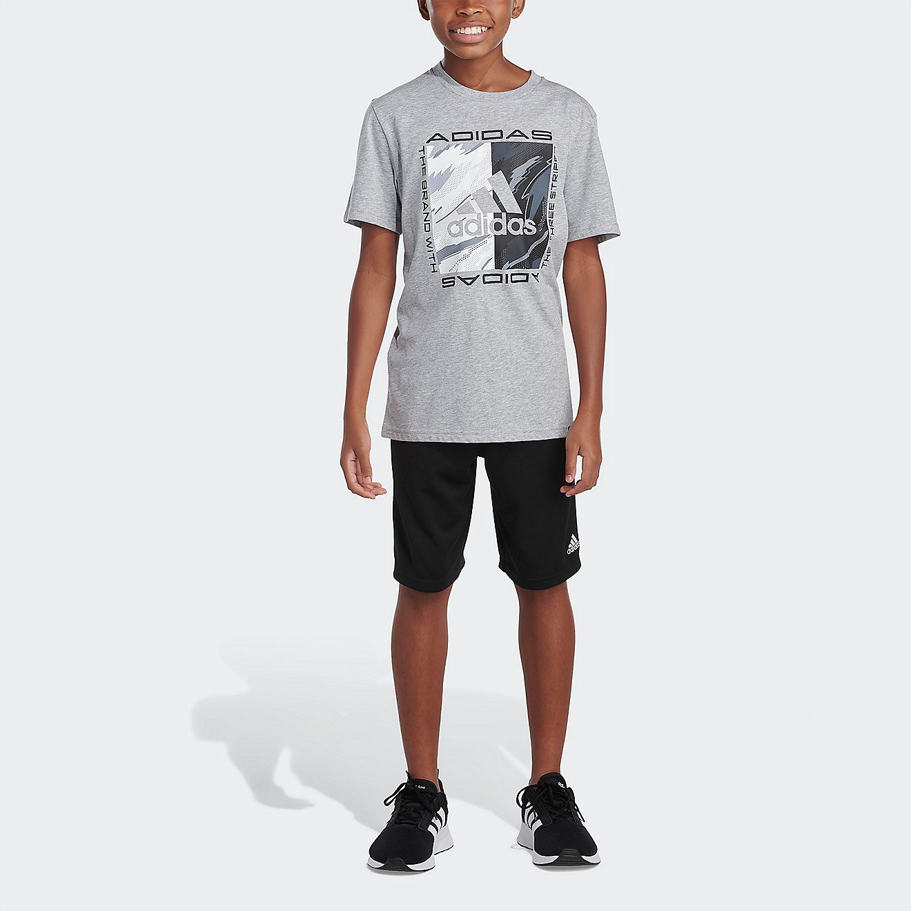 adidas Boys' Tiger Camo Sport Graphic Short Sleeve T-shirt                                                                       - view number 1