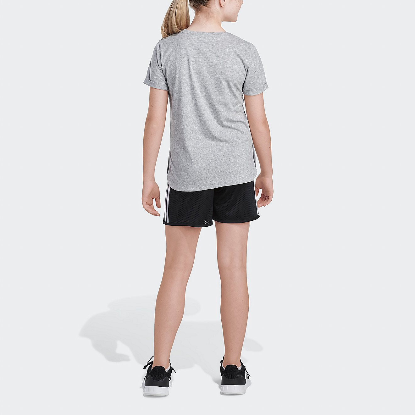 adidas Girls' Heather Roll Short Sleeve T-shirt                                                                                  - view number 2