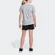 adidas Girls' Heather Roll Short Sleeve T-shirt                                                                                  - view number 2 image