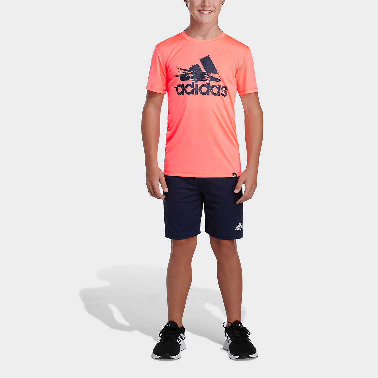 adidas Boys’ Glitchy AEROREADY Badge of Sport T-shirt                                                                          - view number 1