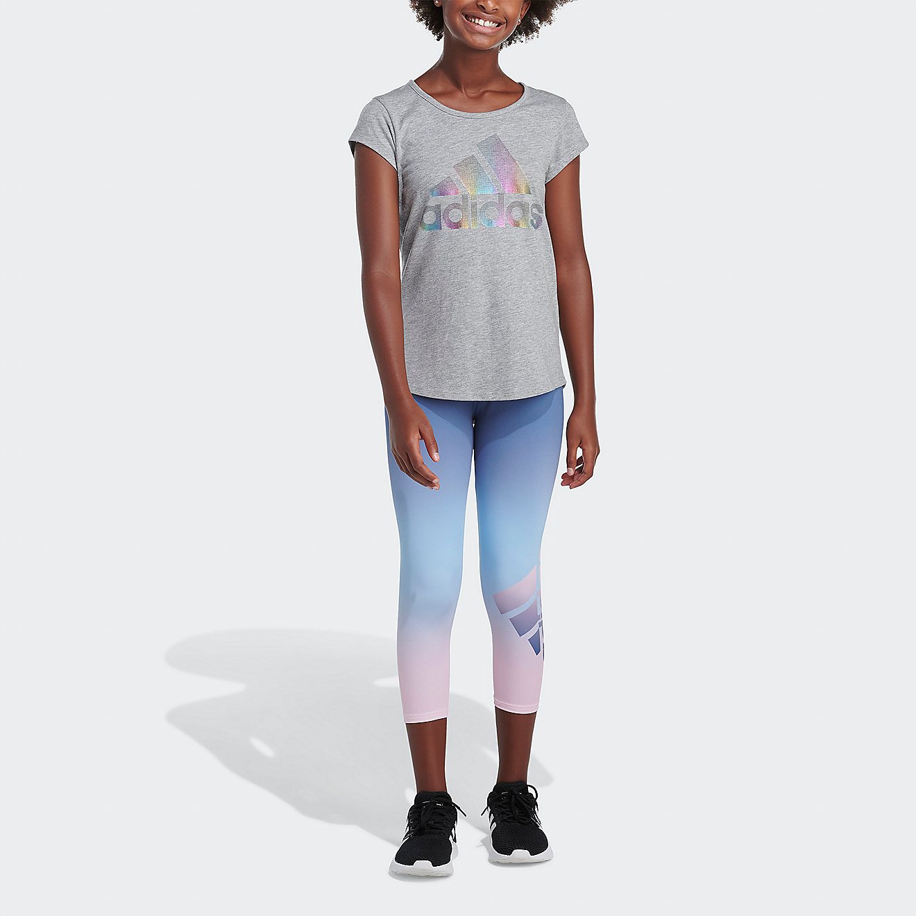 adidas Girls' Aeroready Ombre 7/8 Tights                                                                                         - view number 1