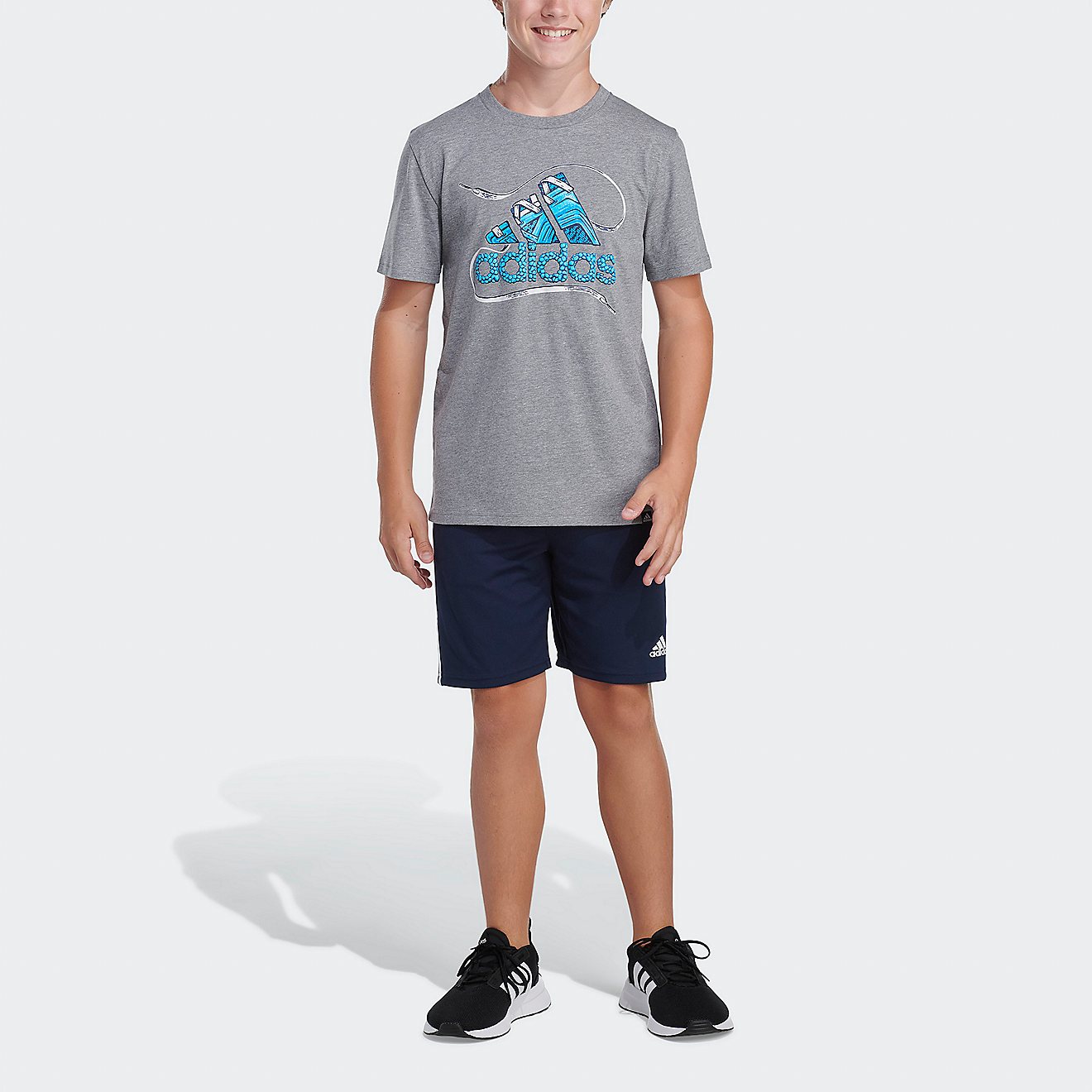 adidas Boys' Boost2 Graphic Short Sleeve T-shirt                                                                                 - view number 1