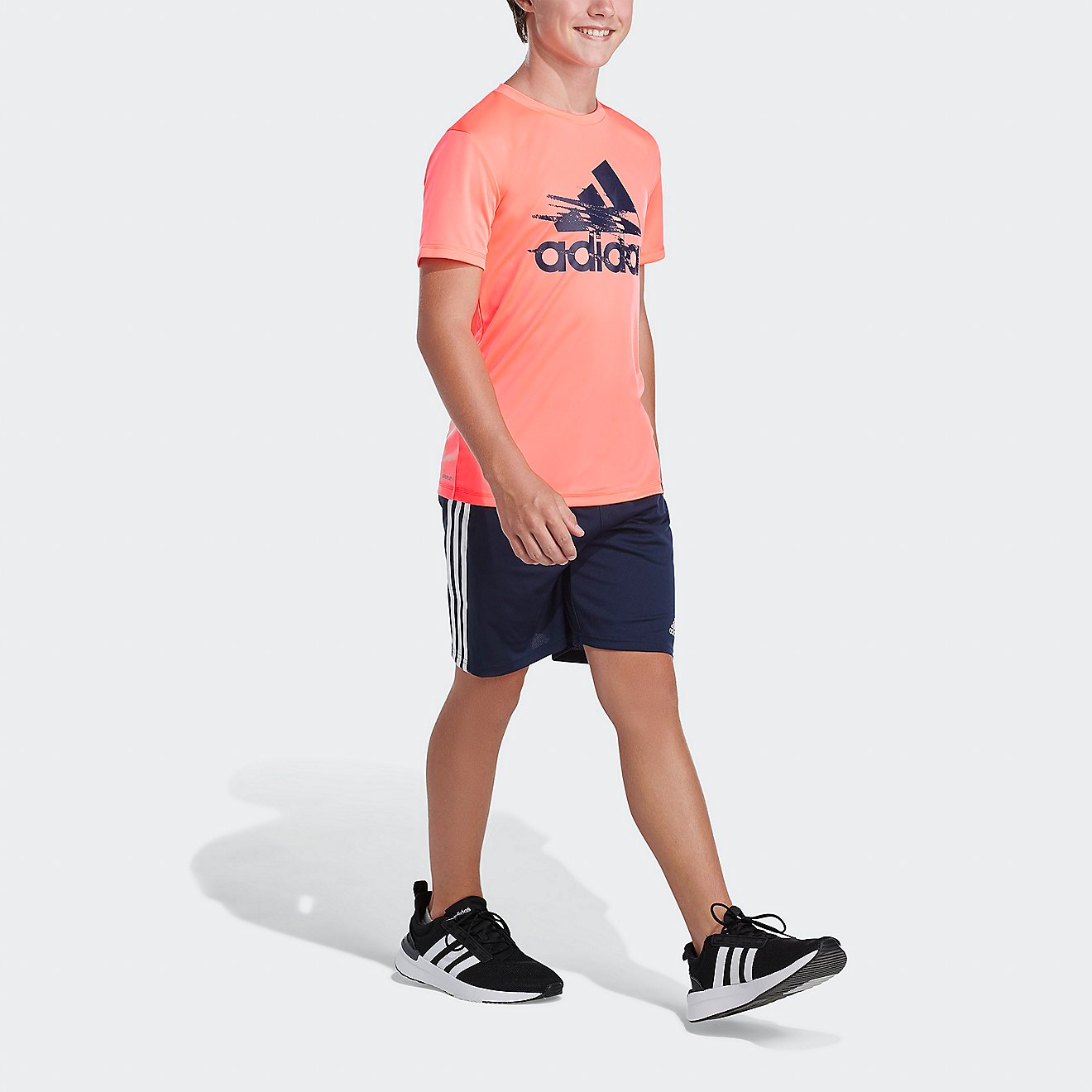 adidas Boys’ Glitchy AEROREADY Badge of Sport T-shirt                                                                          - view number 4