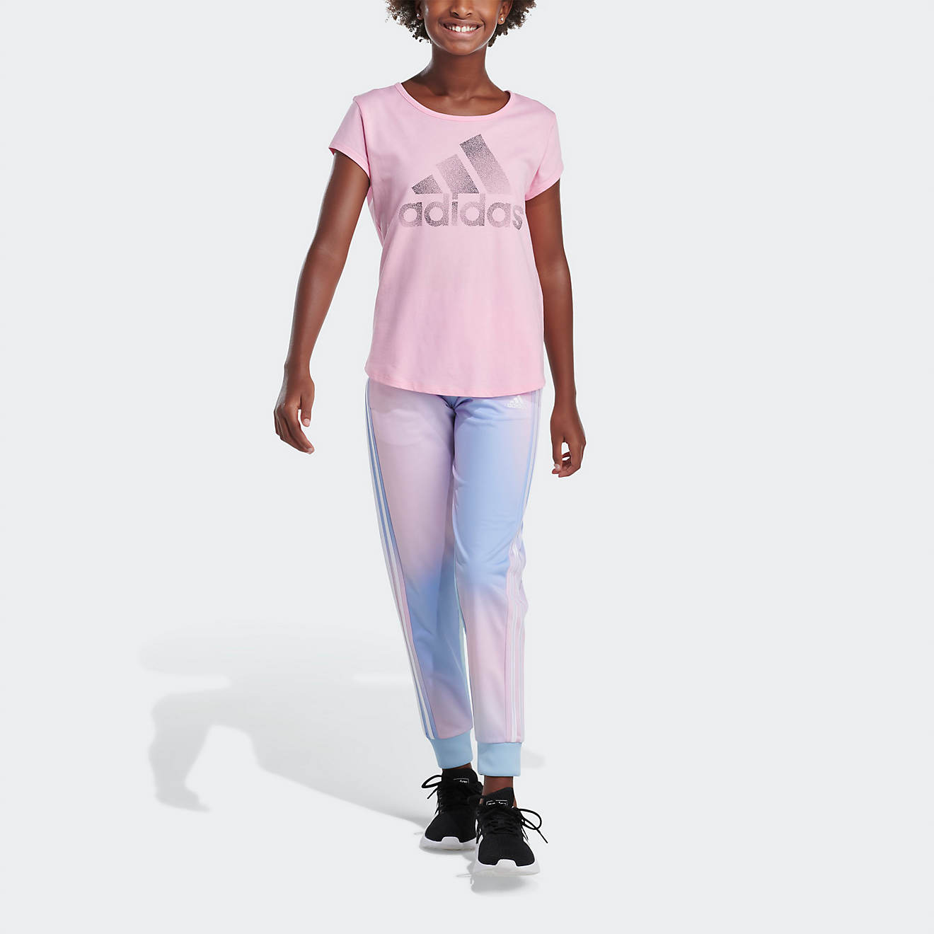 adidas Girls' Glow Tricot AOP Jogger Pants                                                                                       - view number 1