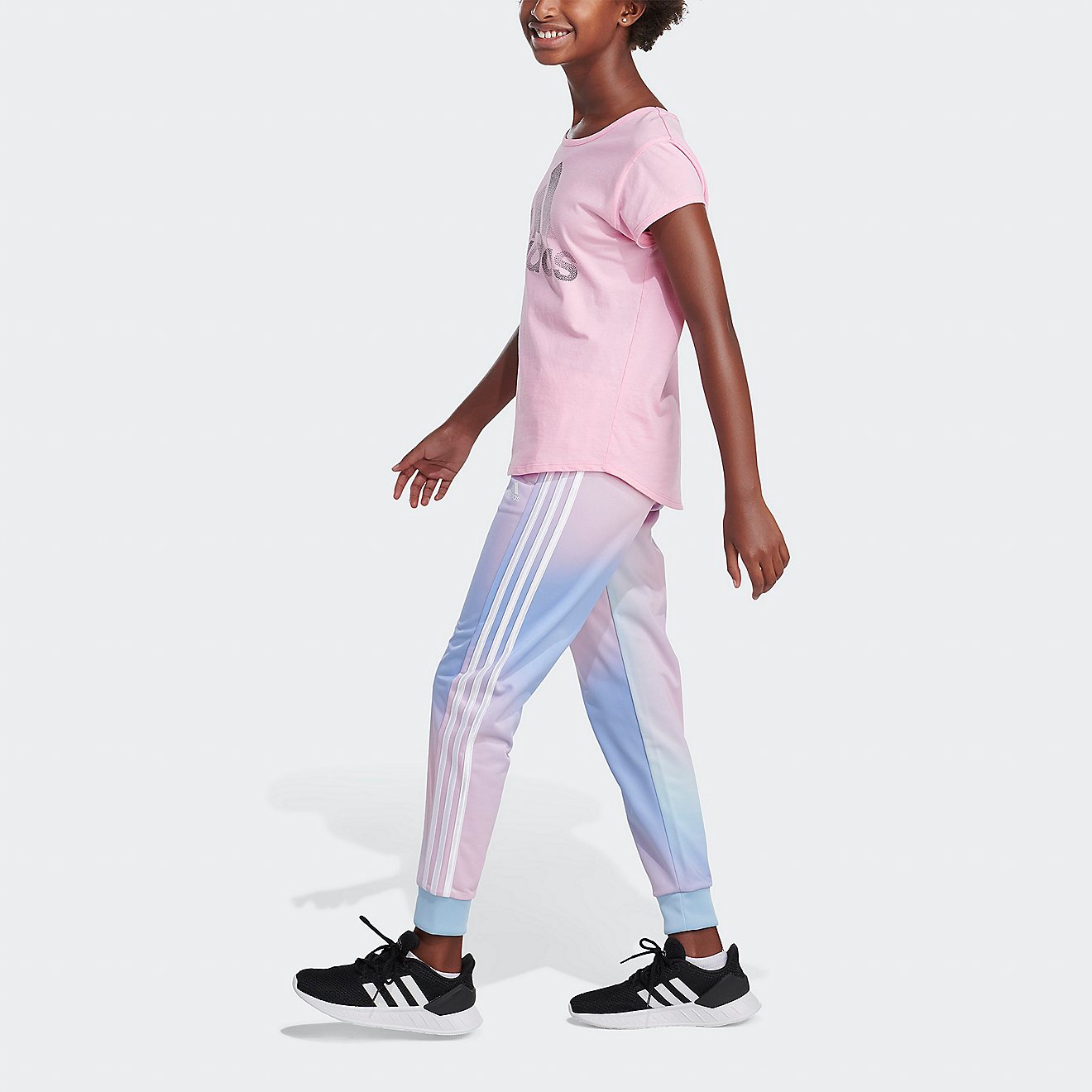 adidas Girls' Glow Tricot AOP Jogger Pants                                                                                       - view number 4