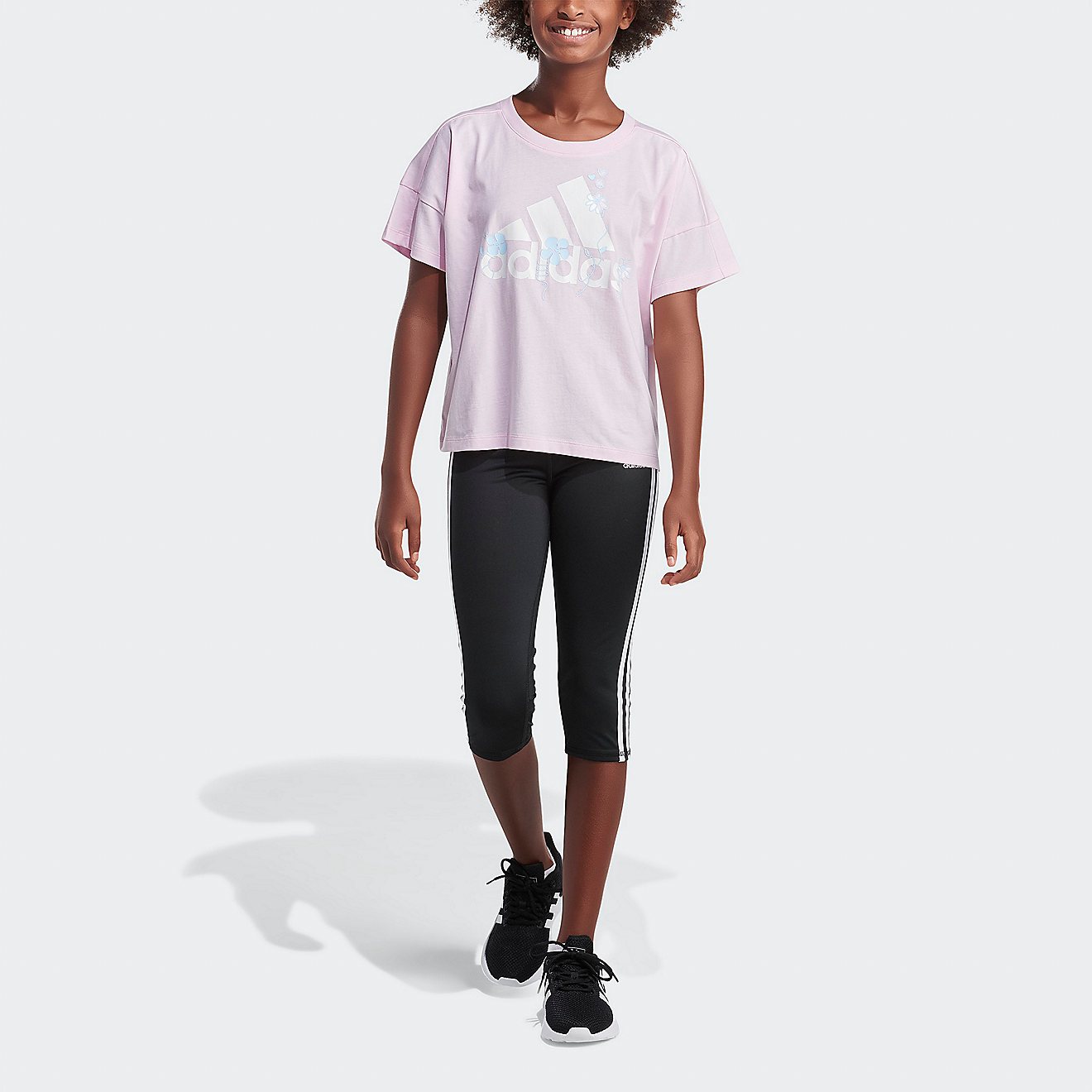 adidas Girls’ Oversize Clear T-shirt                                                                                           - view number 1