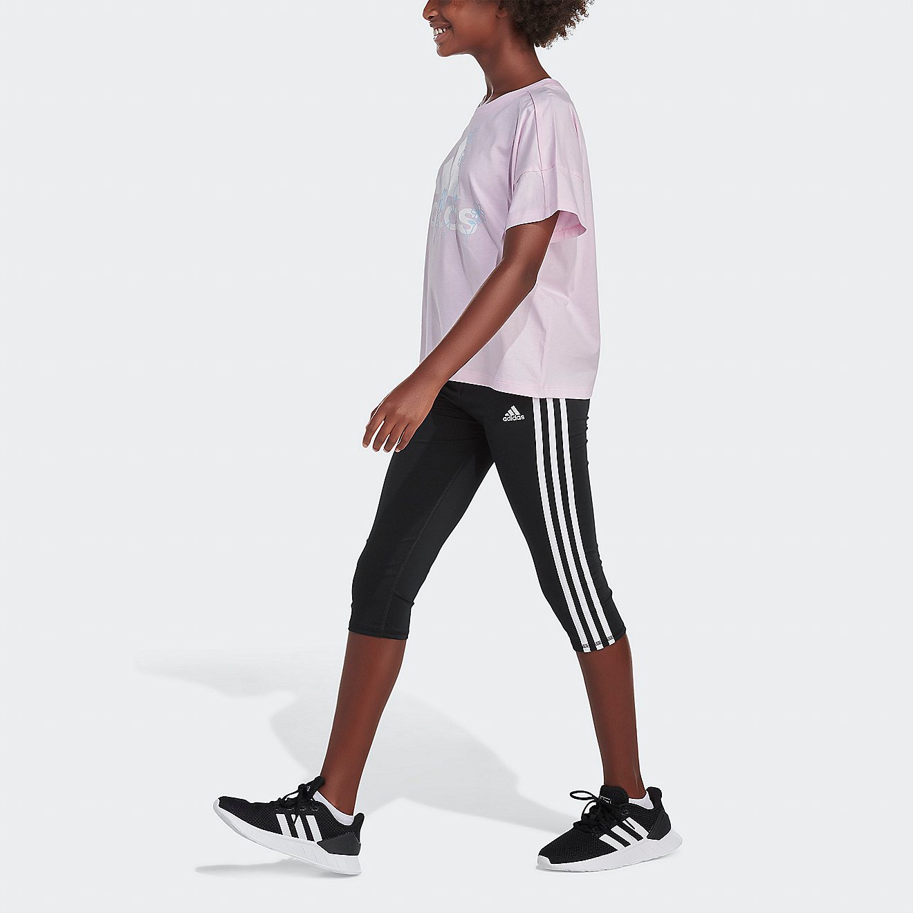 adidas Girls’ Oversize Clear T-shirt                                                                                           - view number 4