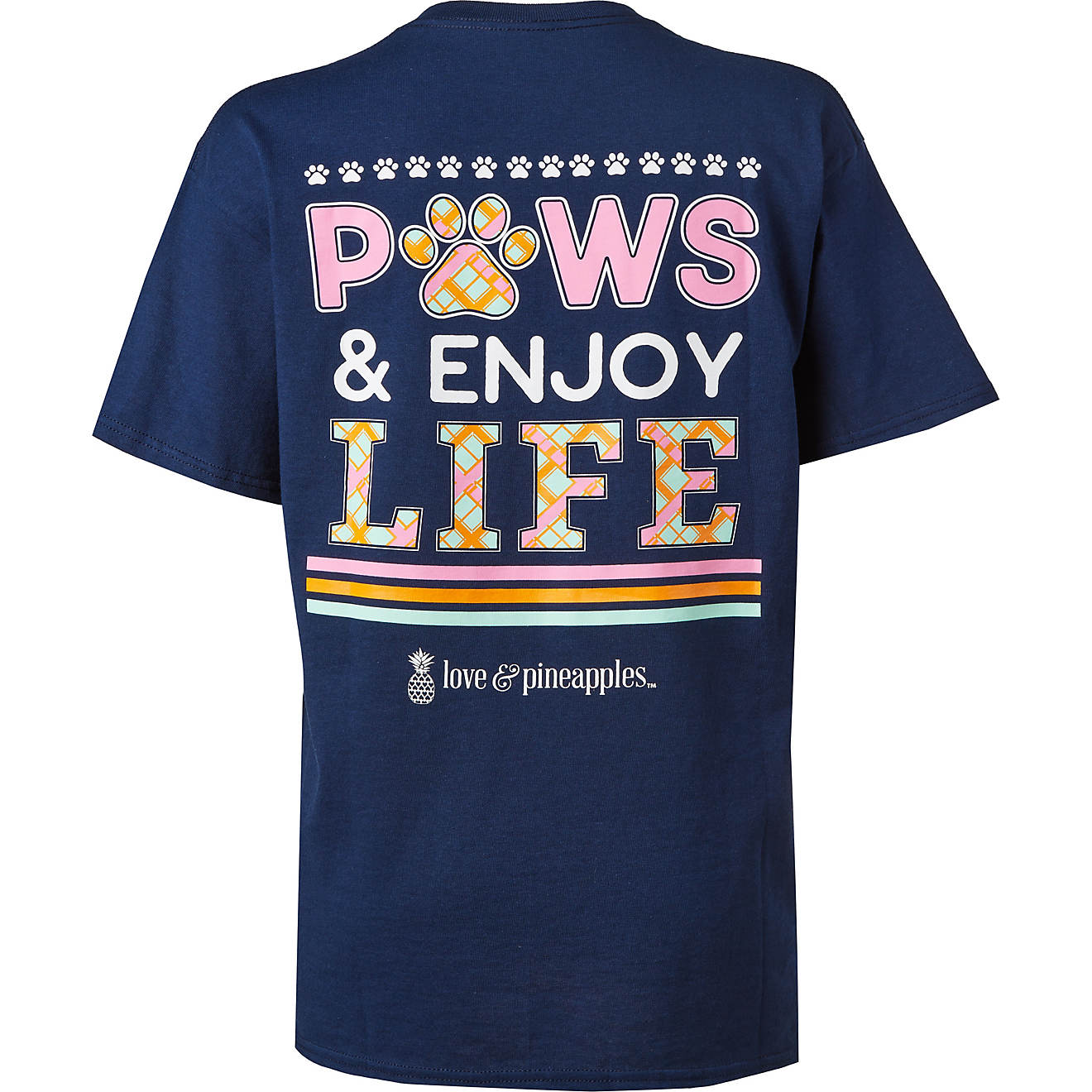 Love & Pineapples Women's Paws & Enjoy Life T-shirt                                                                              - view number 1