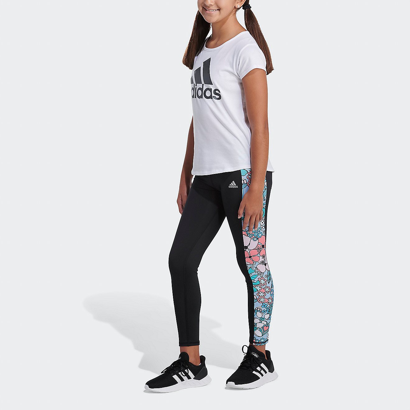 adidas Girls' Cell Pocket AOP Tights                                                                                             - view number 3