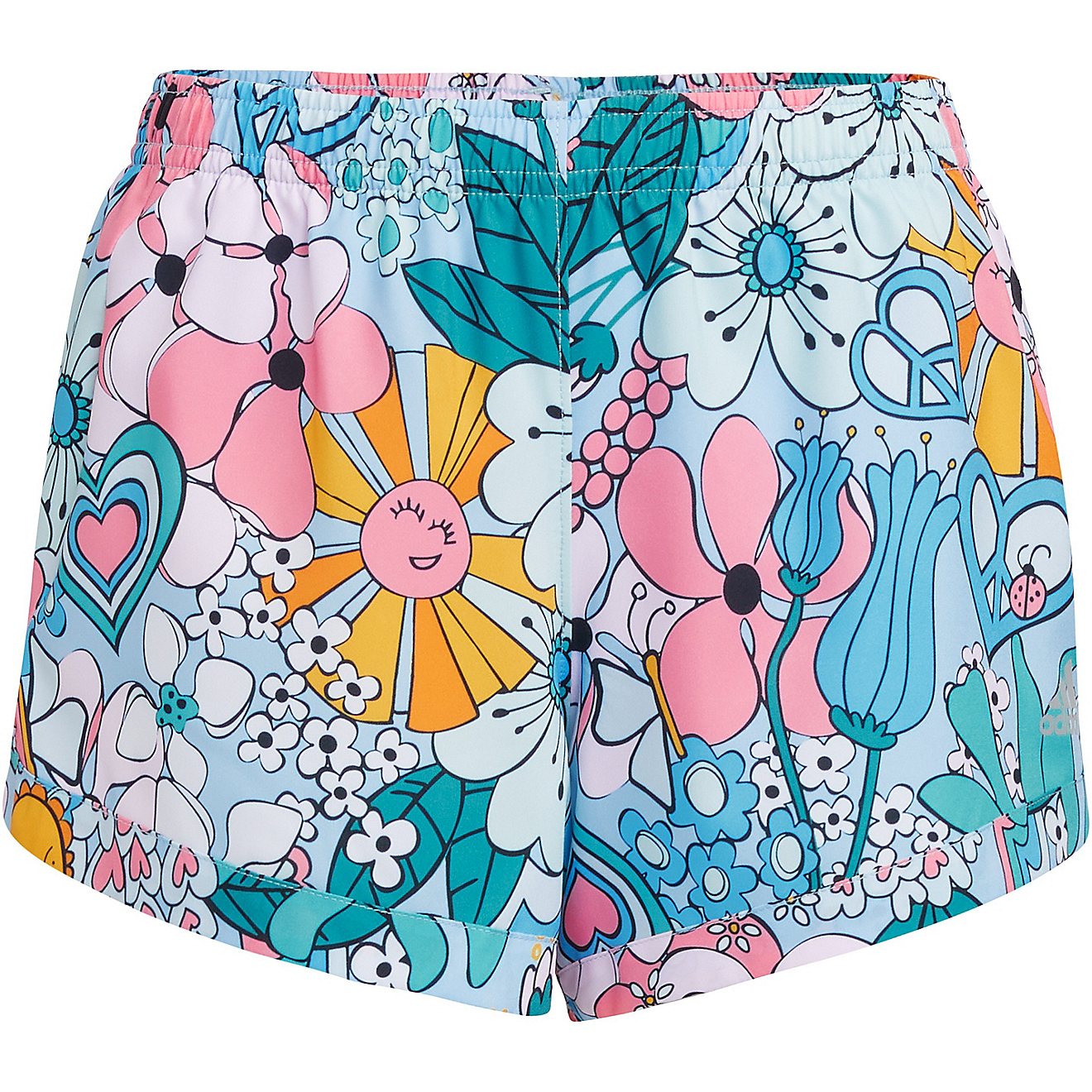 adidas Girls' Allover Print Woven Shorts                                                                                         - view number 5