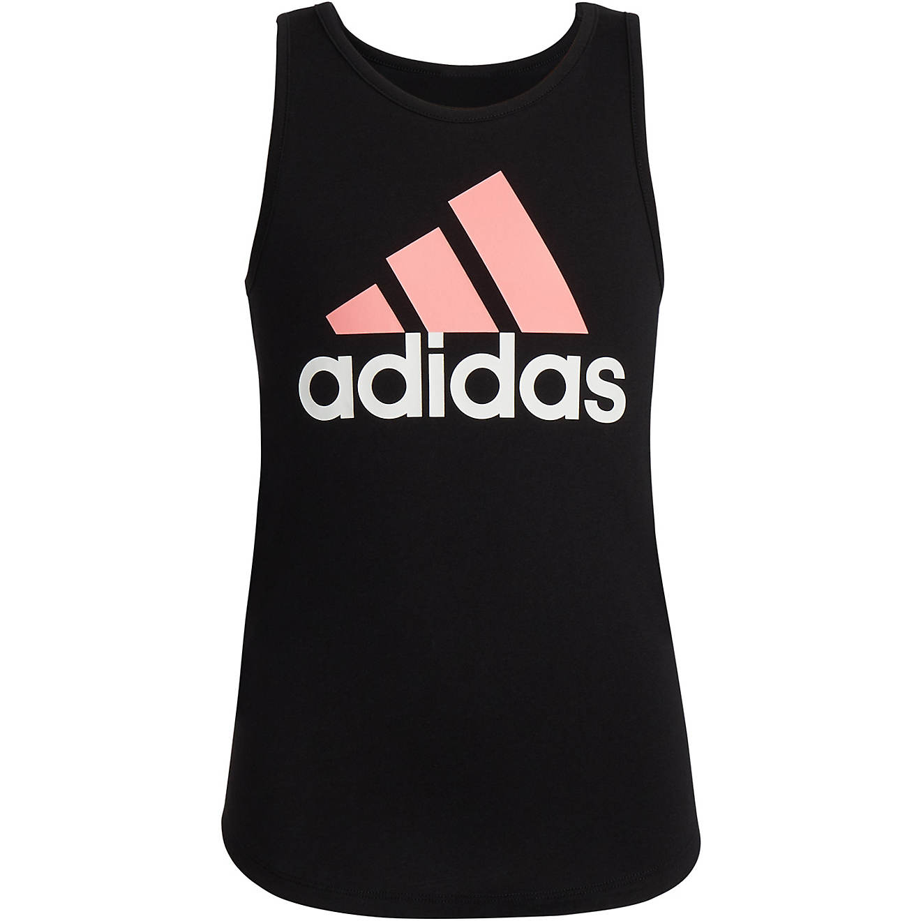 adidas Girls' Curved Hem Graphic Tank Top                                                                                        - view number 1