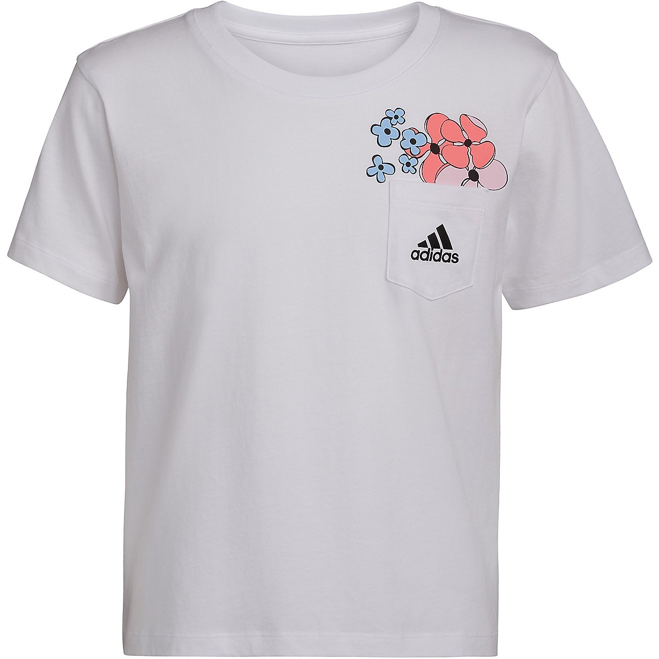 adidas Girls' Pocket 22 Graphic Short Sleeve T-shirt                                                                             - view number 1