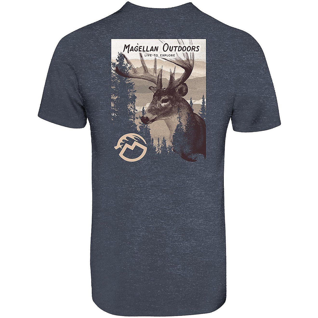 Magellan Outdoors Men's Deer With A View Graphic T-shirt                                                                         - view number 1