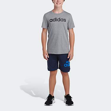 adidas Boys’ AEROREADY Elastic Waistband Big Logo Shorts                                                                      