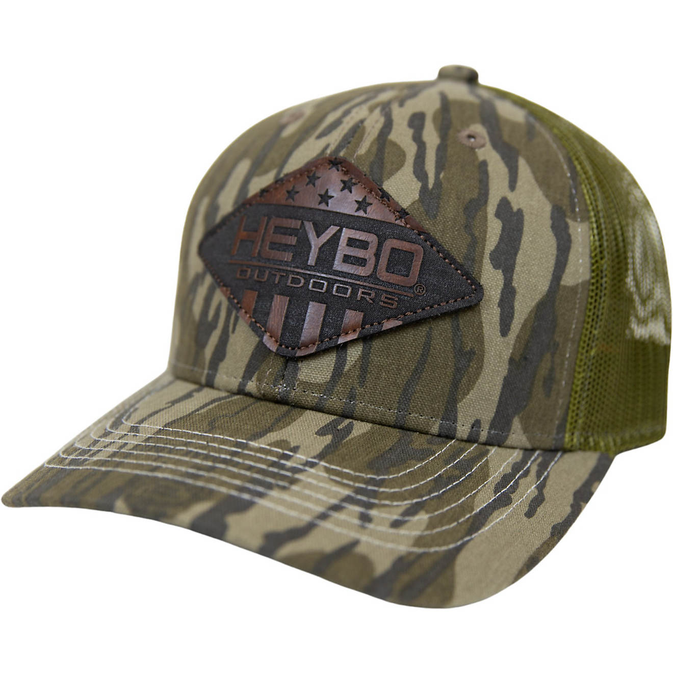 Heybo Men's Merica Leather Patch Meshback Hat                                                                                    - view number 1